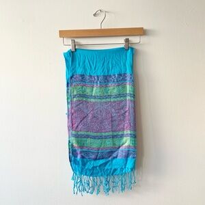 NEW Paisley Pattern Blue Green Purple Scard